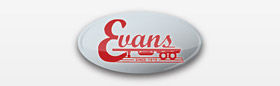 Evans logo - manufacturer of custom-built trailers for the logging, construction and utility industries